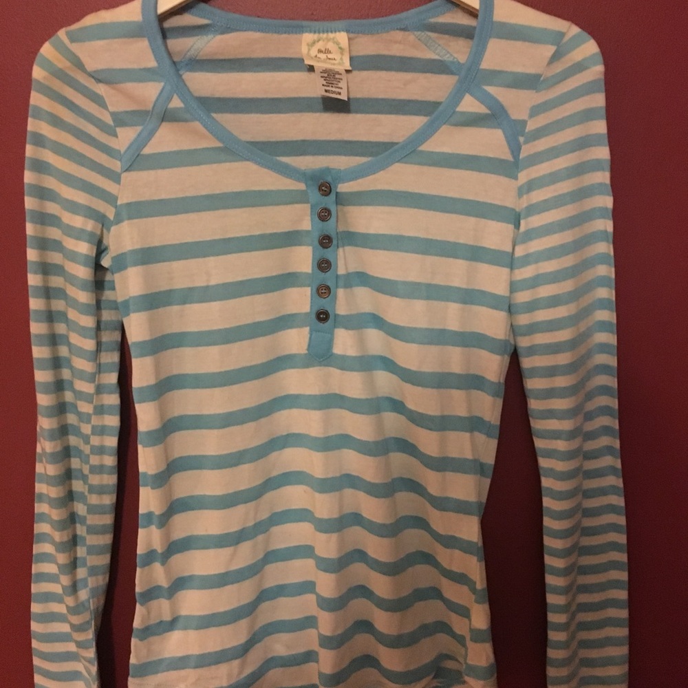 NWT Blue and White StripedTop
